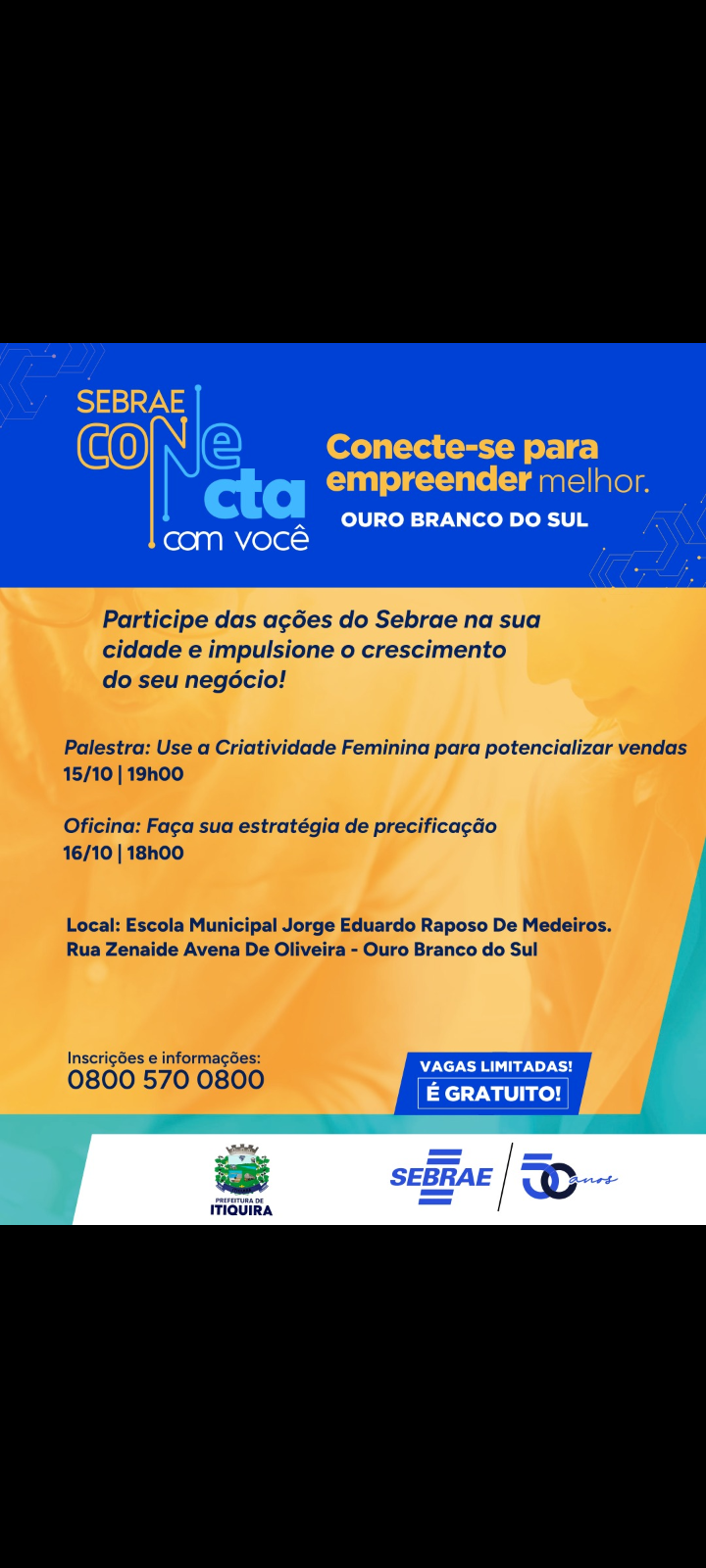 Sebrae Conecta chega a Ouro Branco do Sul com ações gratuitas para empreendedores locais