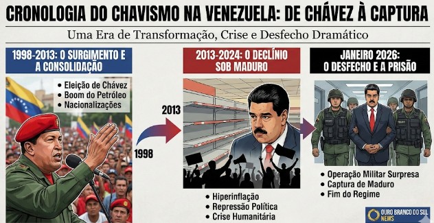 O Fim de uma Era: A Cronologia do Chavismo na Venezuela De Hugo Chávez à Captura de Nicolás Maduro