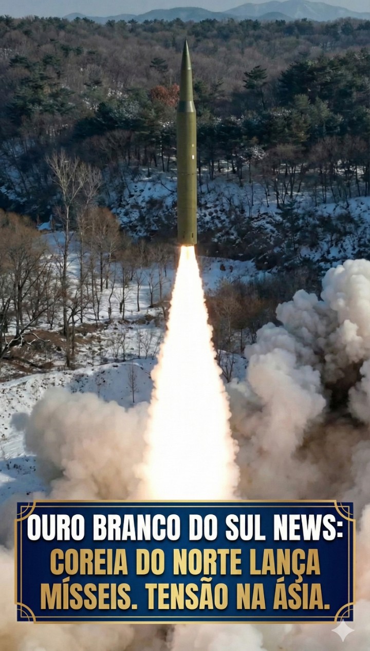 Coreia do Norte realiza primeiro teste de mísseis de 2026 e eleva tensão na Ásia