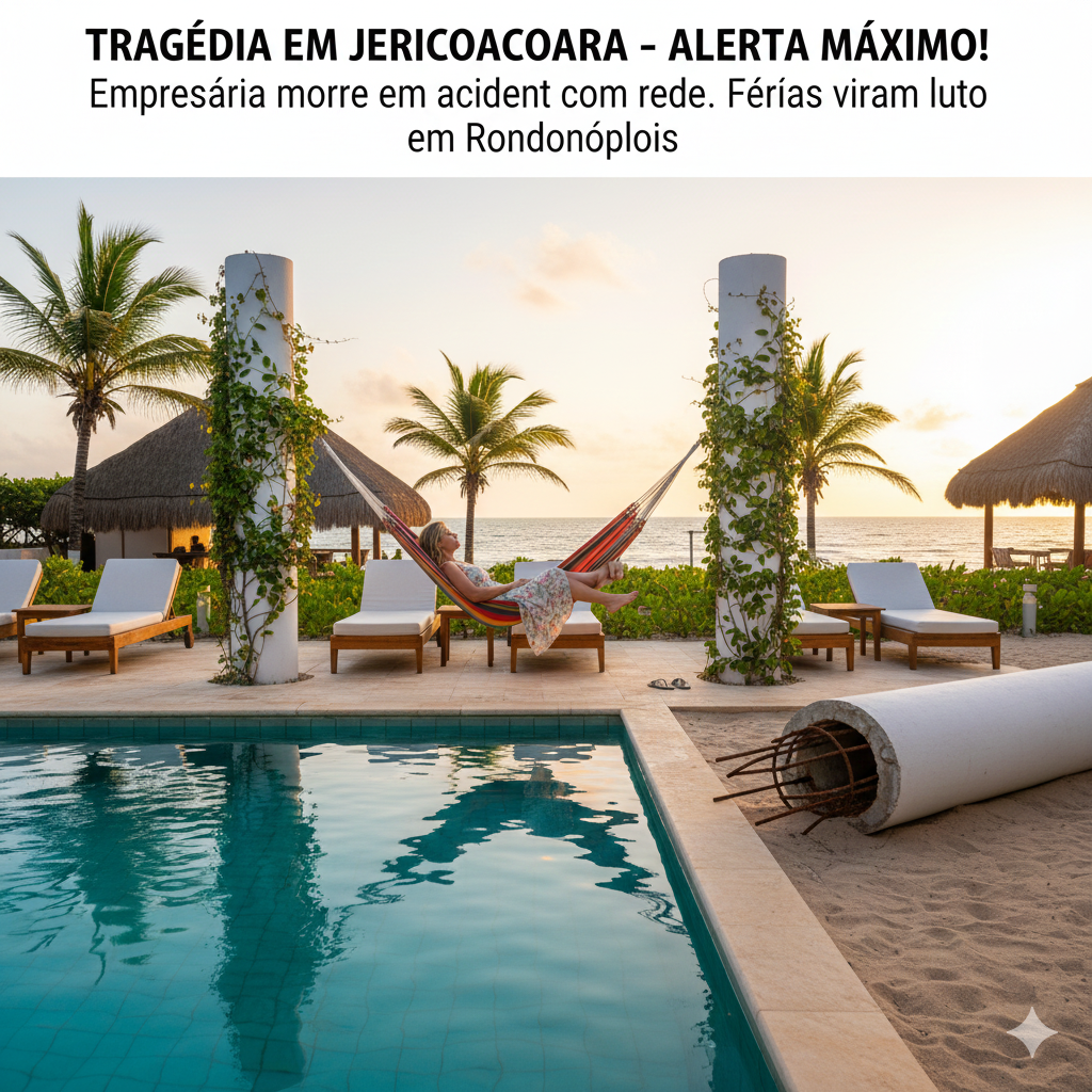 Tragédia em Jericoacoara: Morte de empresária de Rondonópolis acende alerta sobre segurança em pousadas