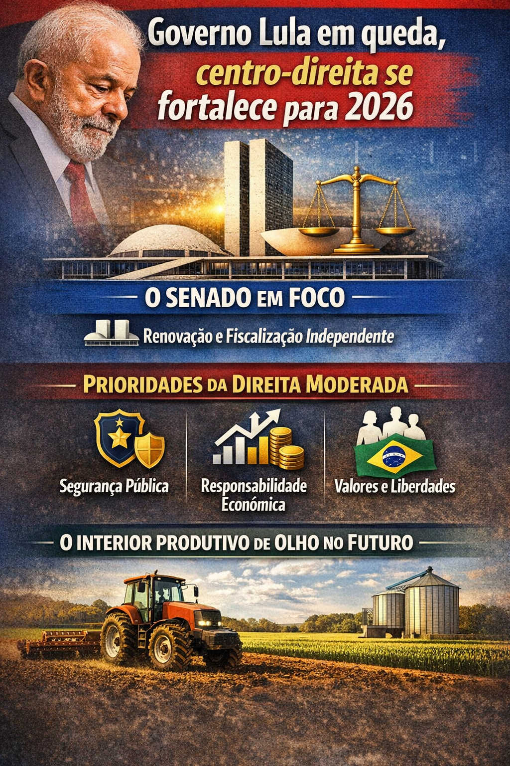 Desaprovação cresce e governo Lula enfrenta desgaste; centro-direita se fortalece de olho em 2026