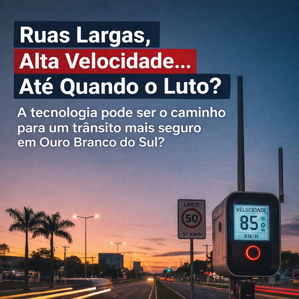 Ruas Largas, Velocidade Alta e Luto: Ouro Branco do Sul Precisa de Tecnologia no Trânsito