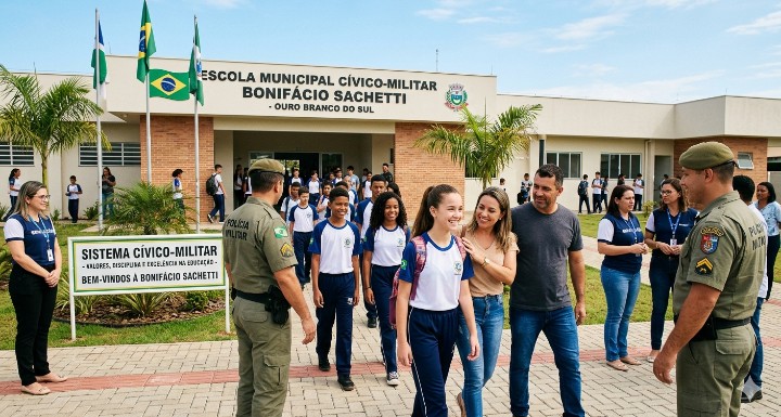 Escola Cívico-Militar: Entenda os Benefícios e o que Muda na Escola Bonifácio Sachetti