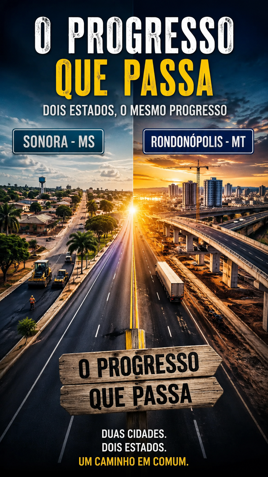 O PROGRESSO QUE PASSA: DOIS ESTADOS, O MESMO PROGRESSO